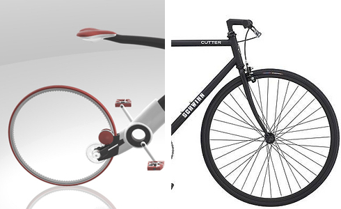Left: Concept bicycle by Bradford Waugh; Right: Schwinn bicycle