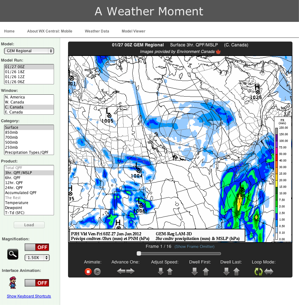 A Weather Moment Presents the Model Viewer