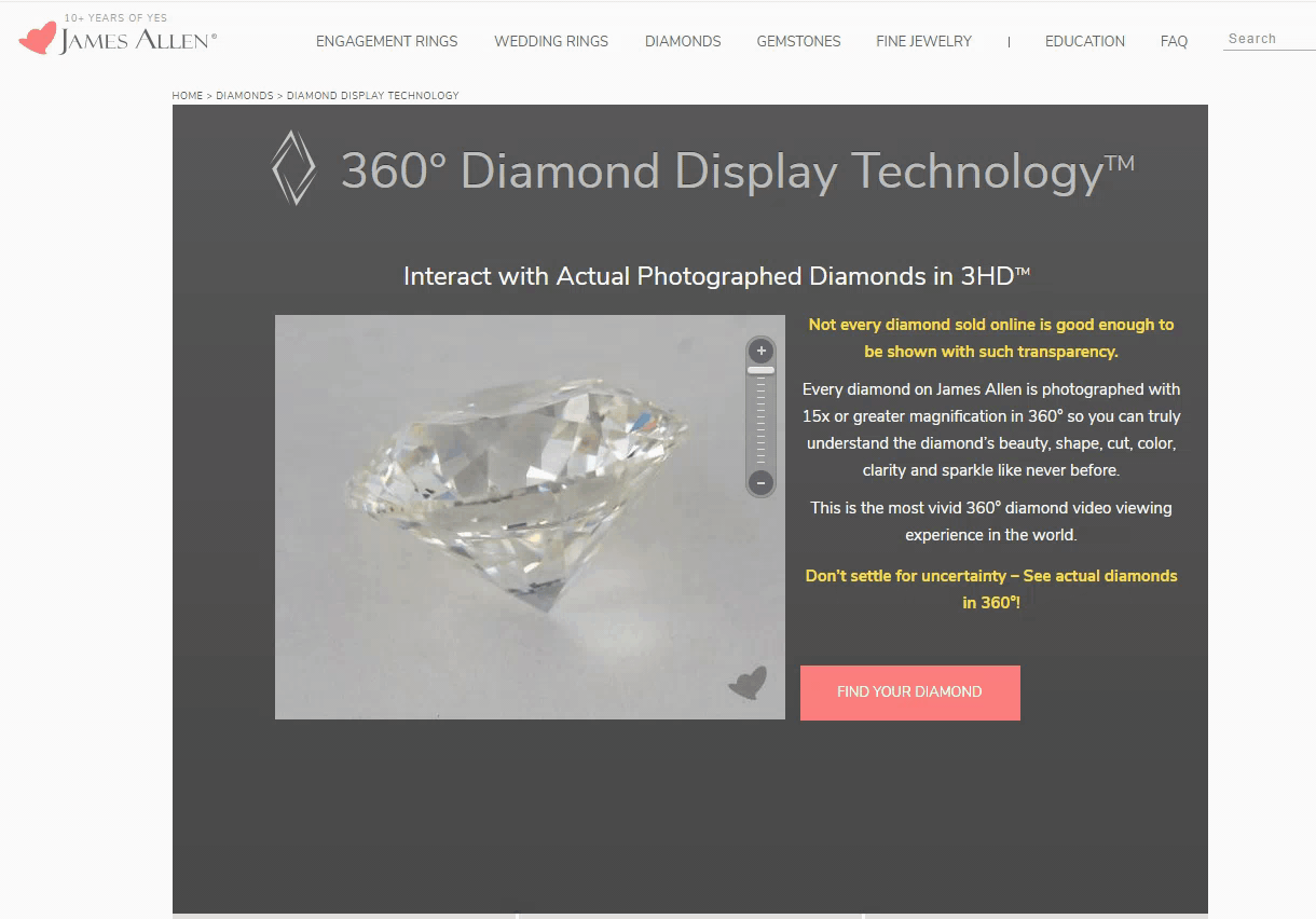 How to use a zoom when buying jewelry online