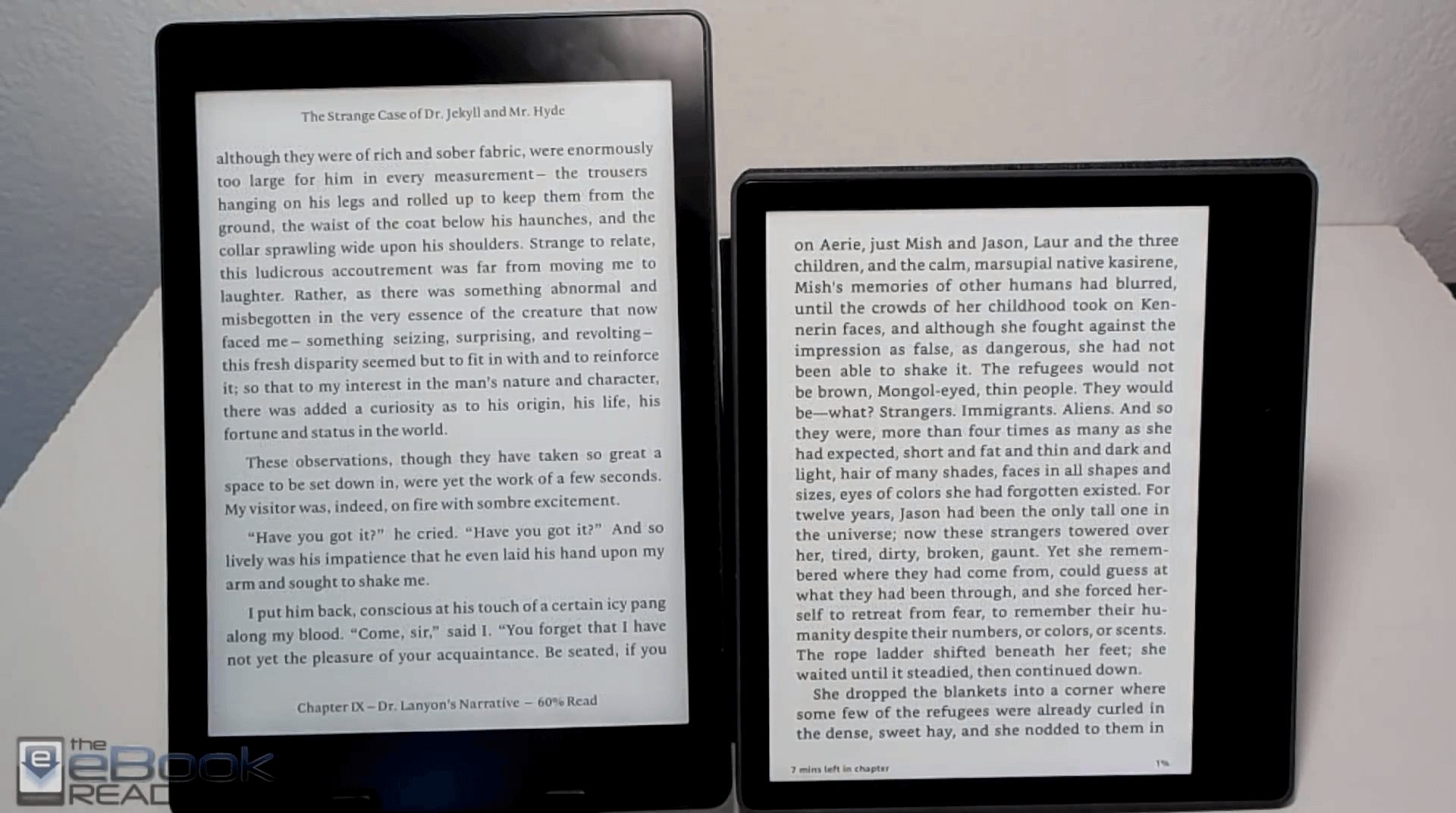 Aura ONE 与 Kindle Oasis (2018) （来源：The eBook Reader）
